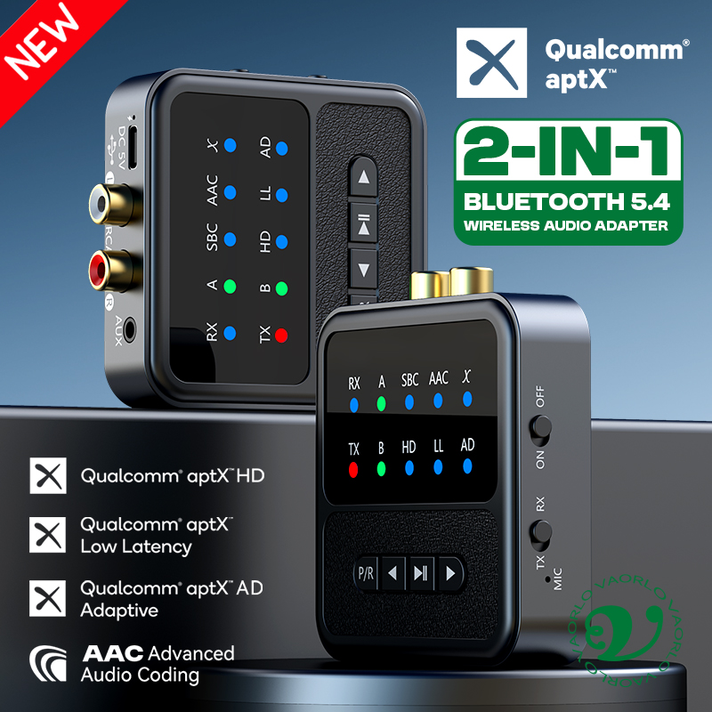 Audio Hd Music - 2-in-1 aptX Bluetooth 5.4 Audio-Sender/Empfänger, 3,5