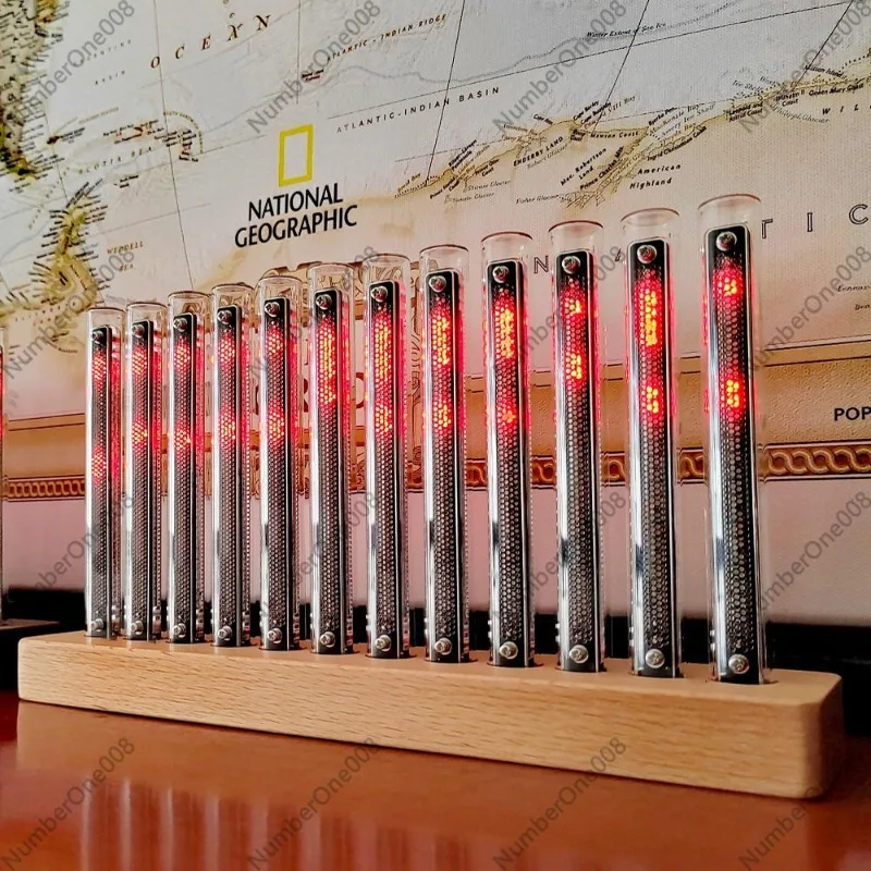 Audio Music Effect - L12 RGB Audio-Spektrum-Visualisierer, Musik-Rhythmus-Licht mit Nixie-Röhren-Effekt,