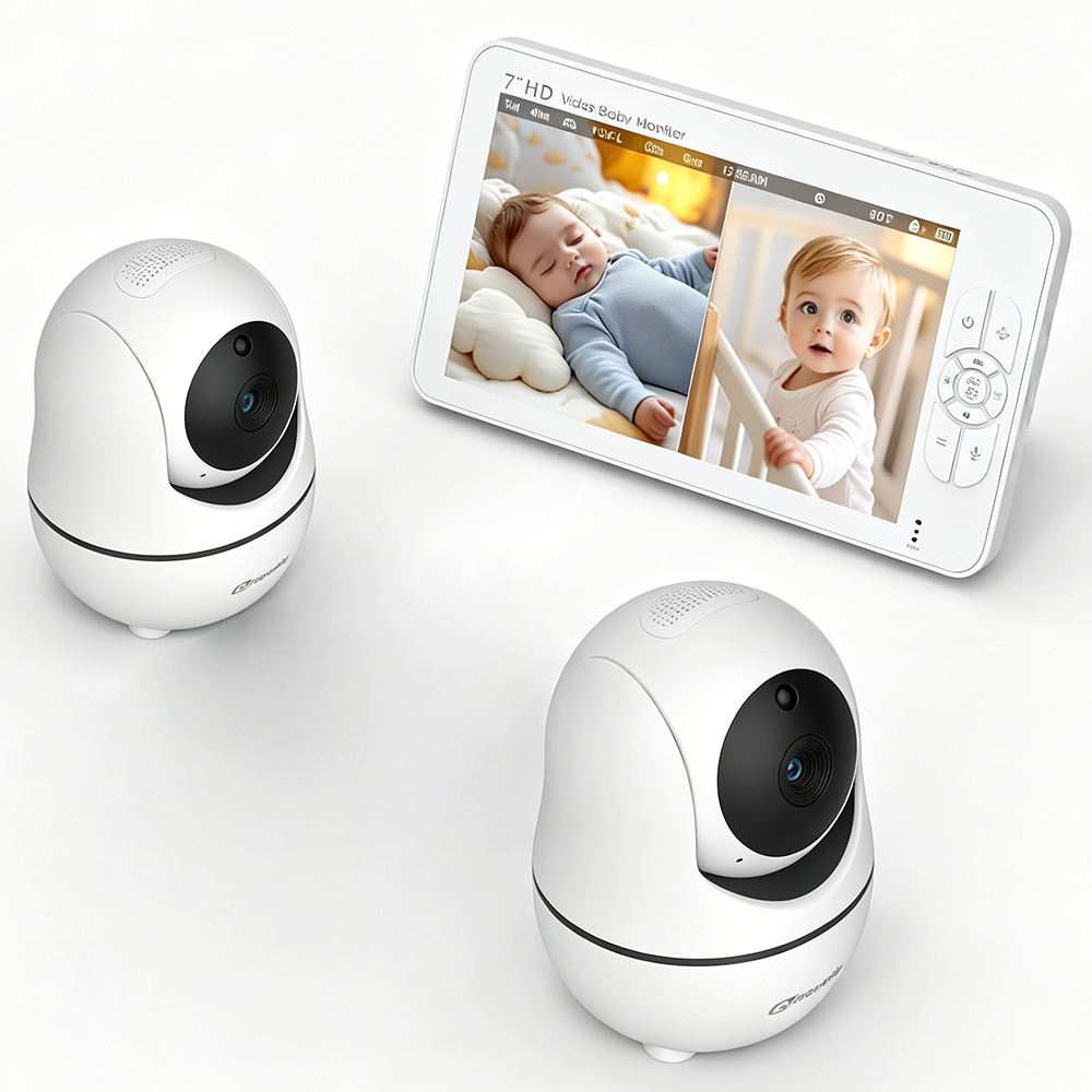 Audio Hd Music - 7 Zoll HD Split-Screen Babymonitor mit