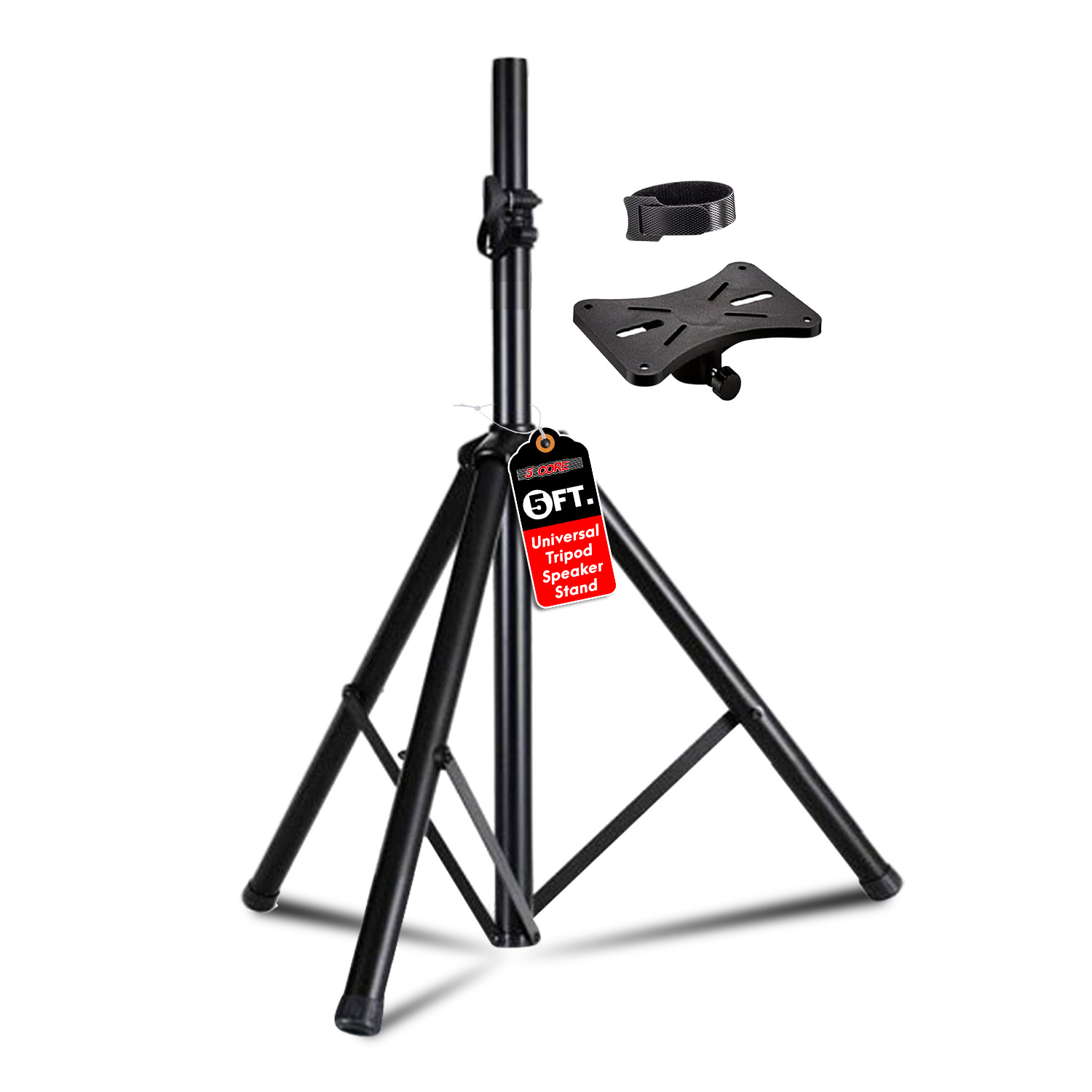 Speaker Stand Tripod - 5-Kern-Lautsprecherständer, robustes, verstellbares 60-Zoll-Universalstativ für PA,