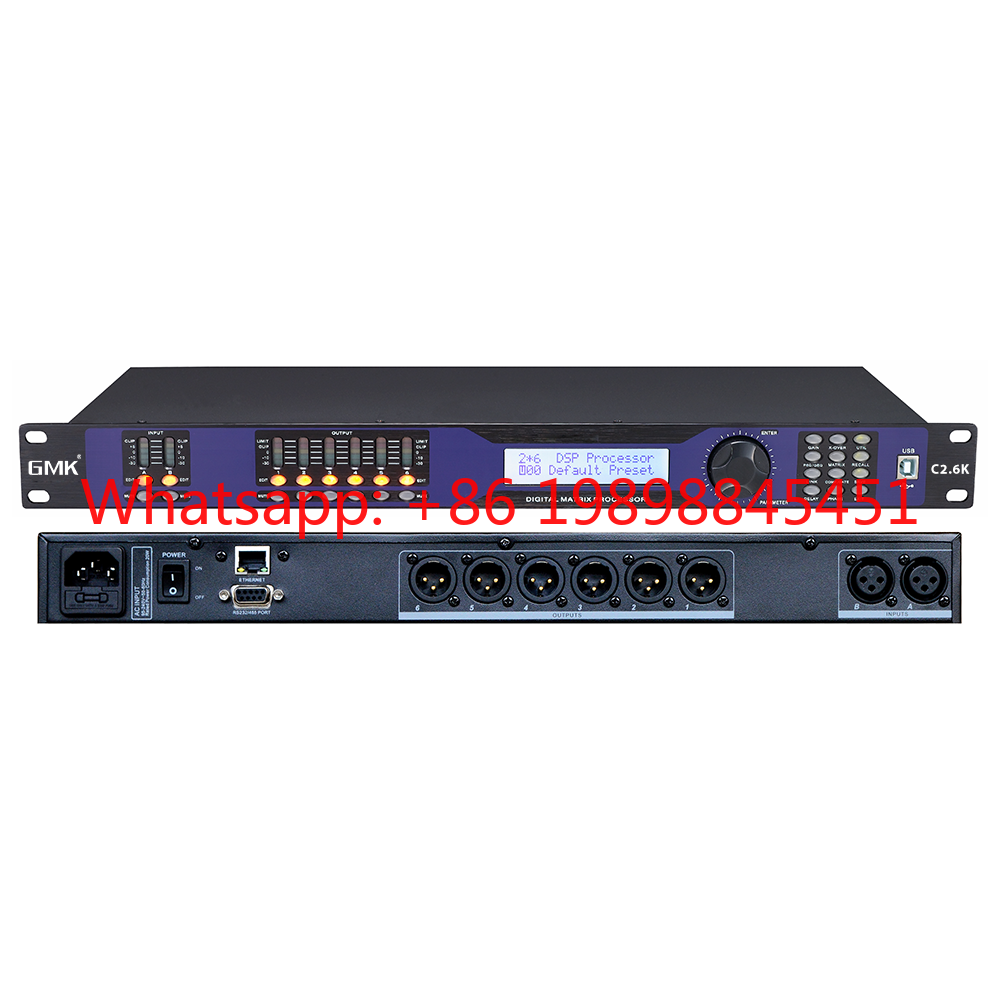 Audio Music Effect - GMK C2.6K Tragbarer DSP-Audioprozessor, Professioneller Bühnen-Bassprozessor