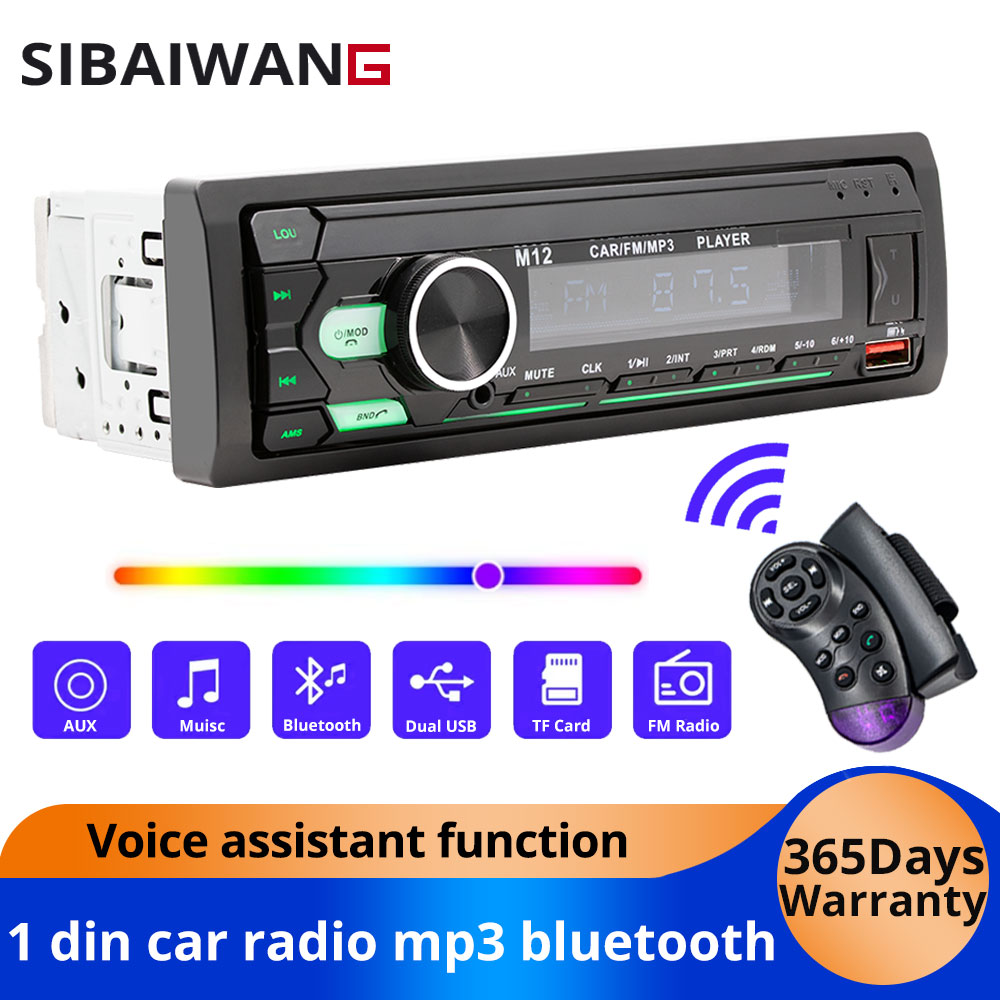 Audio Music Player App - 1-DIN-Autoradio MP3-Bluetooth-Player, Autoradio mit FM-Radio, Stereo-Audio,