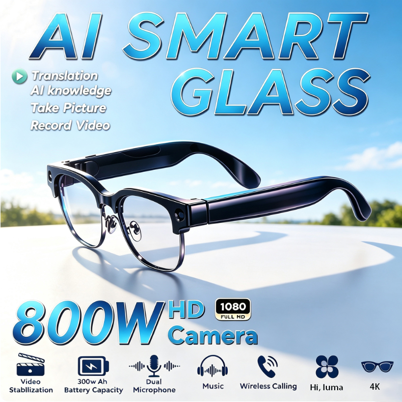 Audio Hd Music - 800W HD Pixel Smart-Brille für Männer
