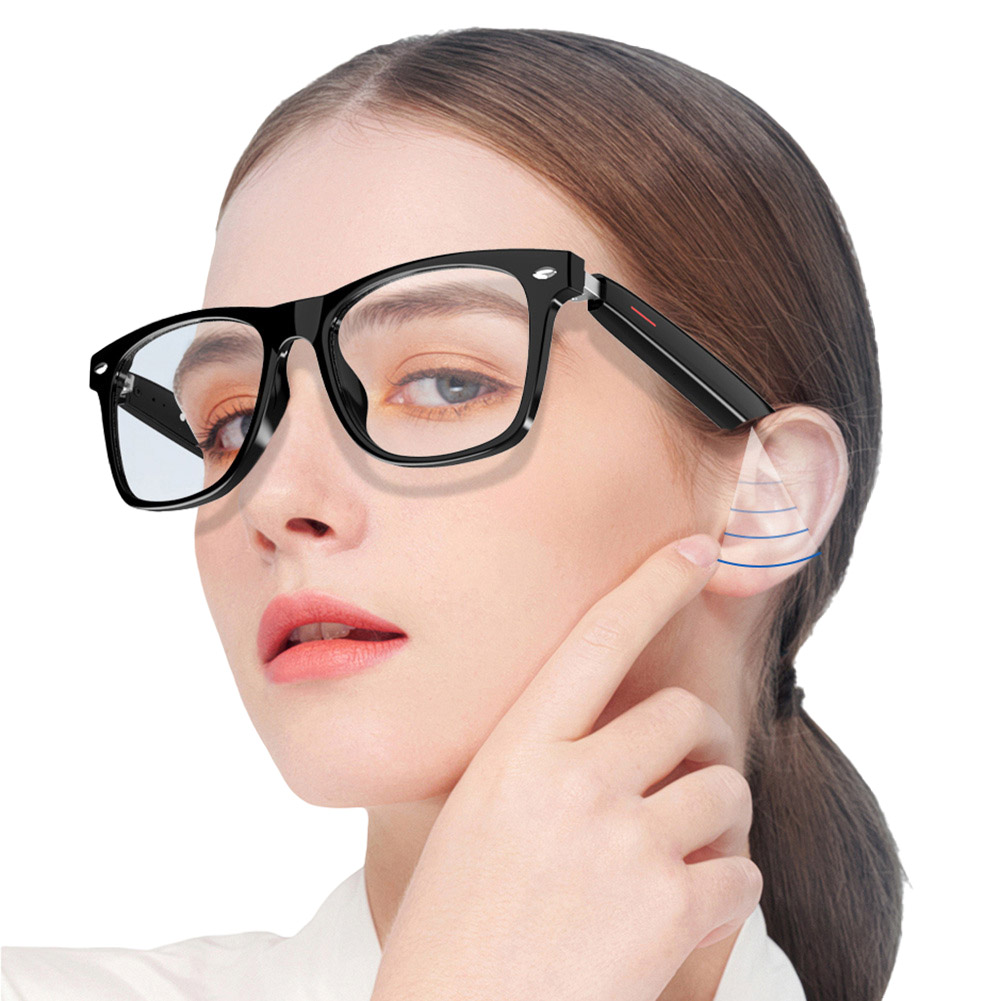 Audio Music Voice - Smarte KI-Sprachassistent-Brille mit Kamera, Fernauslöser, BT-Audio,