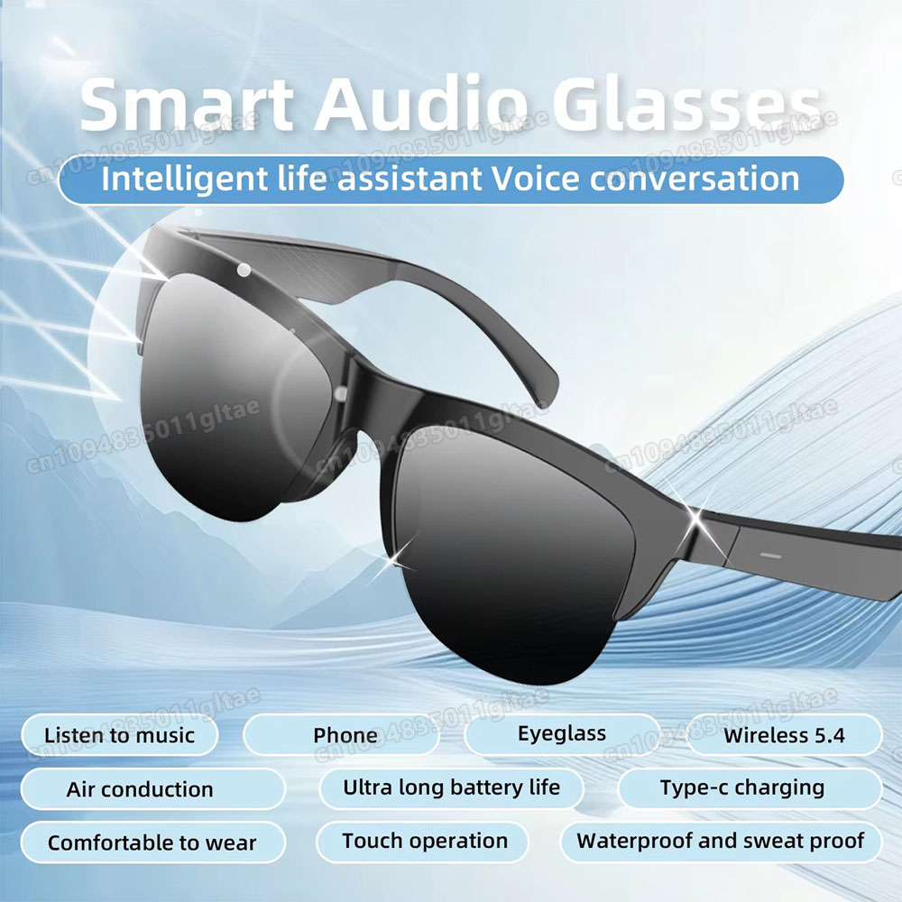 Audio Music Voice - Neue Kamera-Steuerungs-Smart-Brille 2026 Musik-Sonnenbrille Kopfhörer Kabelloses