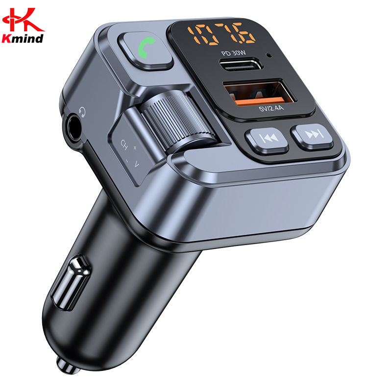 Audio Music To Mp3 - KMIND Auto-Musiksender, Bluetooth-Feuerzeug, FM-Aufladung, PD30W, 2,4