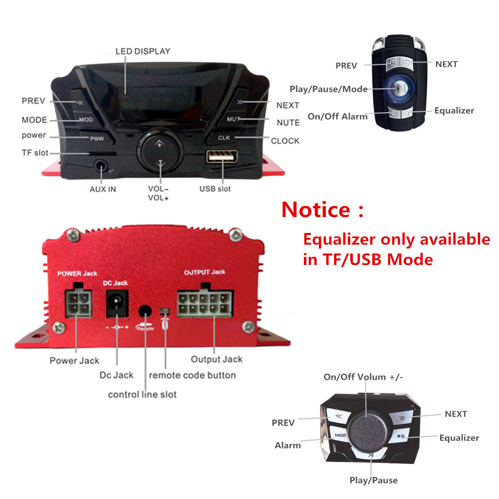 12V 4-Kanal UTV ATV Golfwagen  – Audio Music To Mp3 Bewertung und Preis