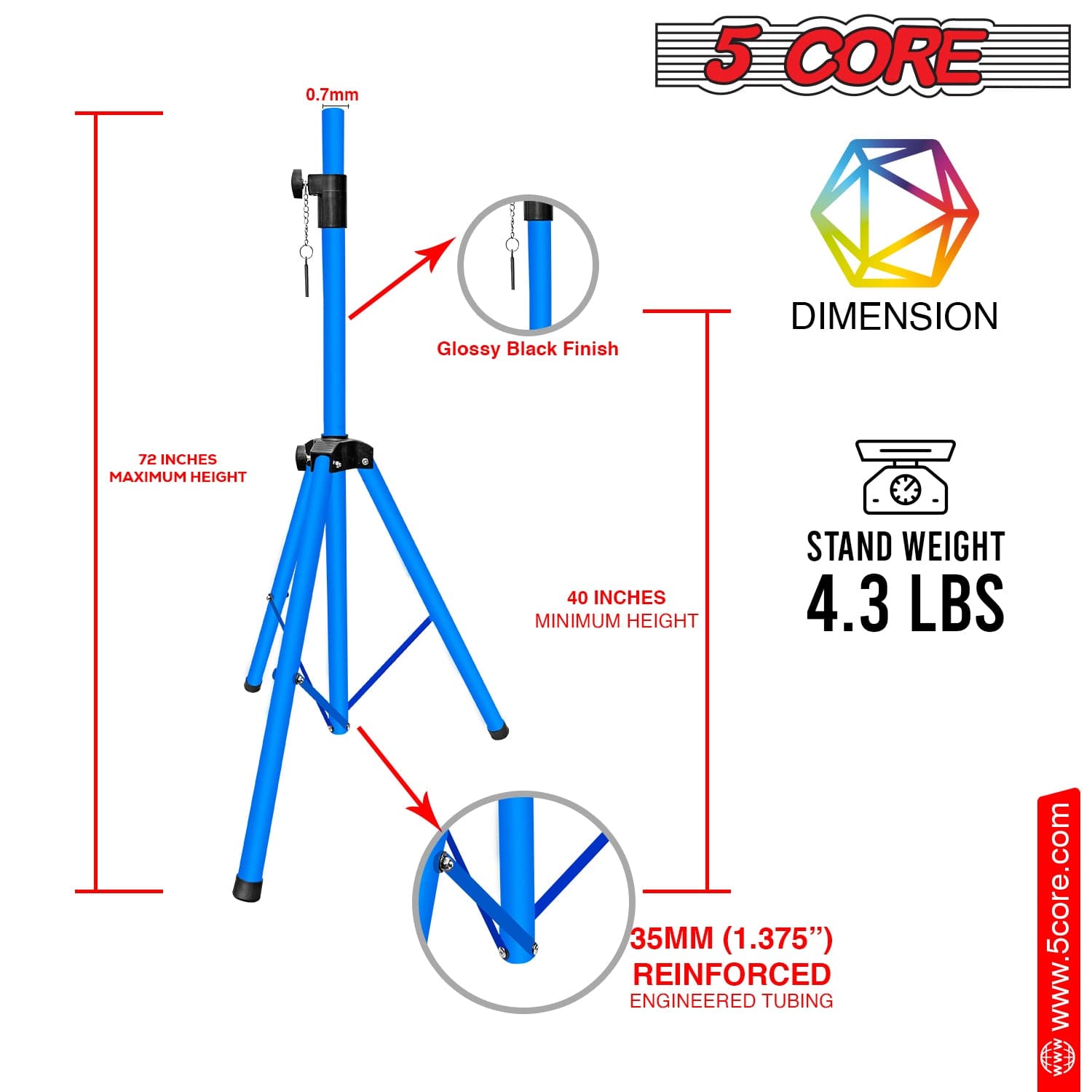 5-Kern-Lautsprecherständer, hö – Speaker Stand Tripod Bewertung und Preis